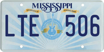 MS license plate LTE506