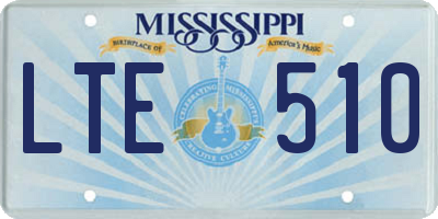 MS license plate LTE510