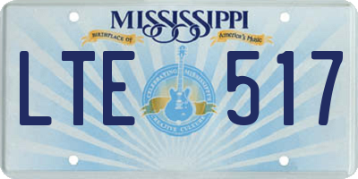 MS license plate LTE517