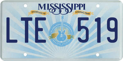 MS license plate LTE519