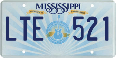 MS license plate LTE521