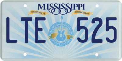 MS license plate LTE525
