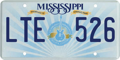 MS license plate LTE526