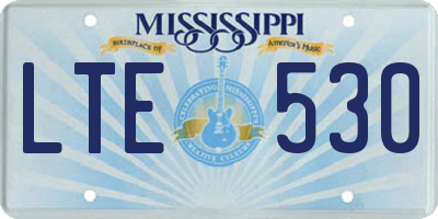 MS license plate LTE530