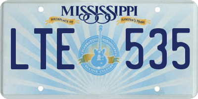 MS license plate LTE535