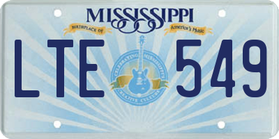 MS license plate LTE549