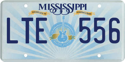 MS license plate LTE556