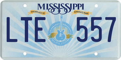 MS license plate LTE557