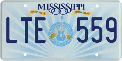MS license plate LTE559