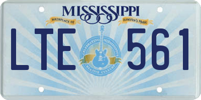 MS license plate LTE561