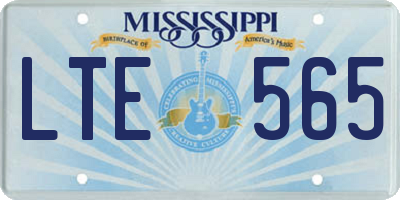 MS license plate LTE565