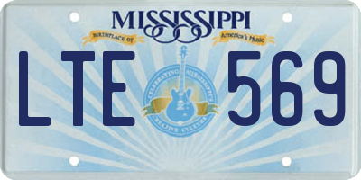 MS license plate LTE569
