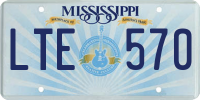 MS license plate LTE570