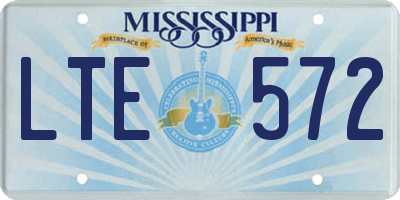 MS license plate LTE572
