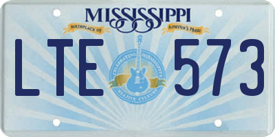 MS license plate LTE573