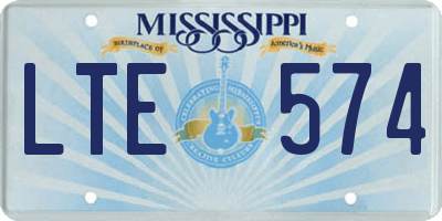 MS license plate LTE574