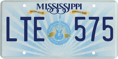 MS license plate LTE575