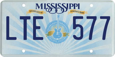 MS license plate LTE577