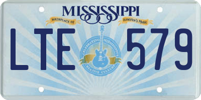 MS license plate LTE579