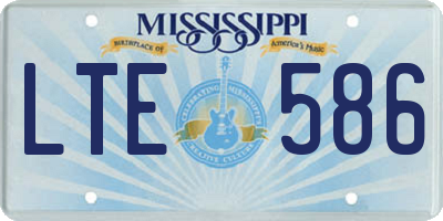 MS license plate LTE586