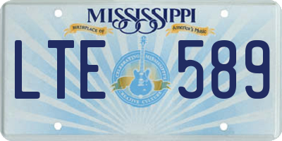 MS license plate LTE589