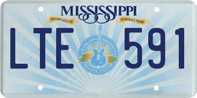 MS license plate LTE591