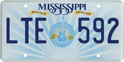 MS license plate LTE592