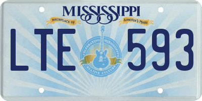 MS license plate LTE593