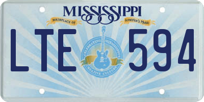 MS license plate LTE594