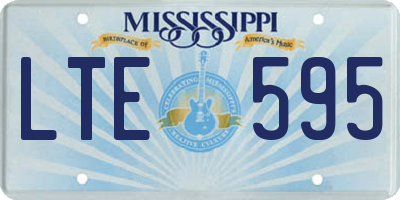 MS license plate LTE595