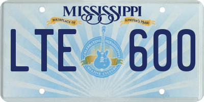 MS license plate LTE600