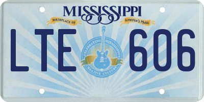 MS license plate LTE606