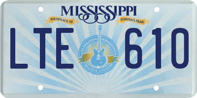 MS license plate LTE610