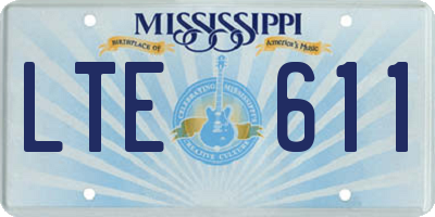 MS license plate LTE611