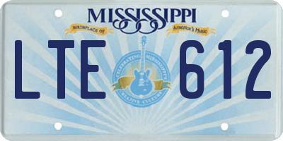 MS license plate LTE612