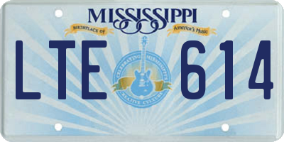 MS license plate LTE614