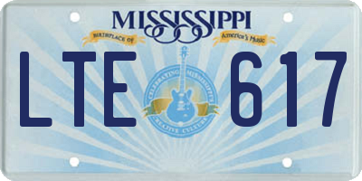 MS license plate LTE617