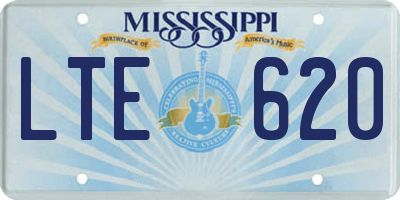 MS license plate LTE620