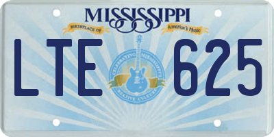 MS license plate LTE625