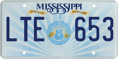 MS license plate LTE653
