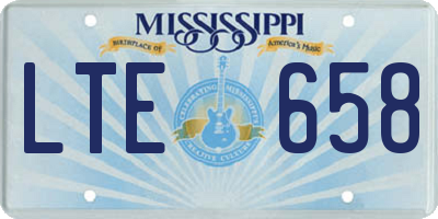 MS license plate LTE658