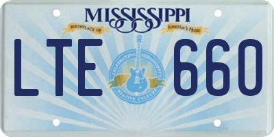 MS license plate LTE660