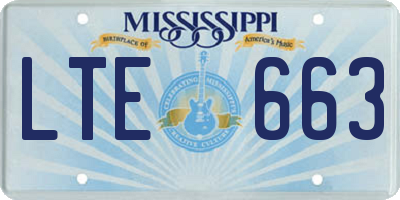 MS license plate LTE663