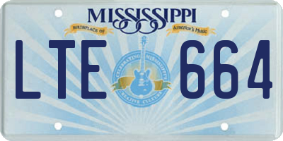 MS license plate LTE664