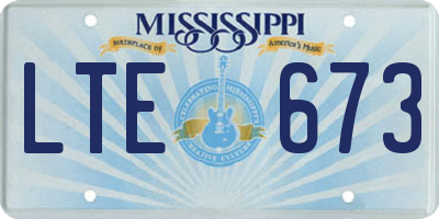 MS license plate LTE673
