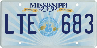 MS license plate LTE683