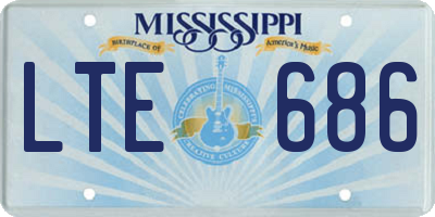 MS license plate LTE686