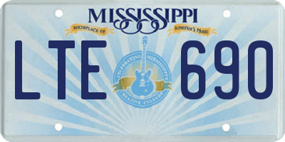 MS license plate LTE690