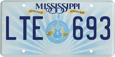 MS license plate LTE693