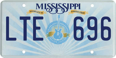 MS license plate LTE696